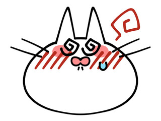 顔のみにゃんこのアイコンイラスト素材