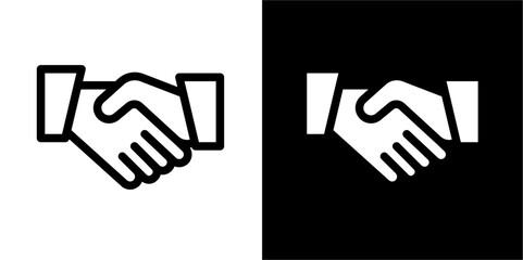 Handshake Agreement Icon: A Universal Symbol of Partnership, Deal-Making, Trust, and Successful Collaboration – Perfect for Business Agreements, Introductions, and Community Building