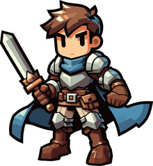 ゲームの勇者主人公のイラスト