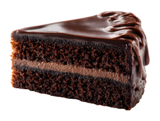Decadent double-layer chocolate cake with rich chocolate cream and glossy ganache dripping over the edges for a truly indulgent treat.