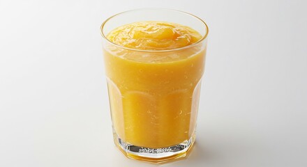 Smoothie vibrant yellow glows invitingly under soft light. AI Generated