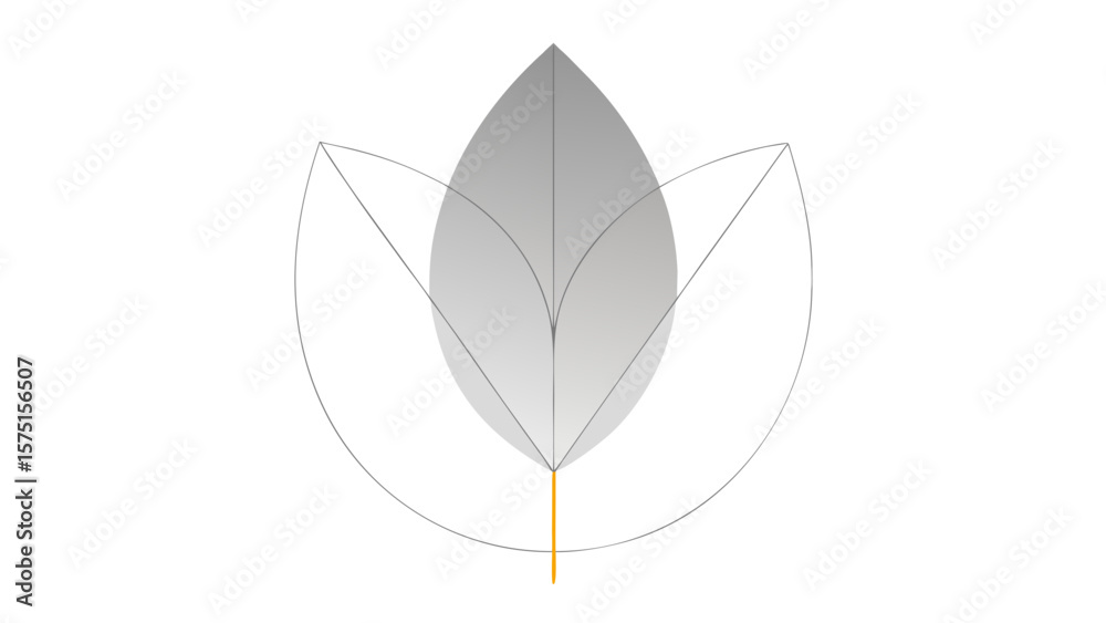 Poster abstract leaf with geometric design featuring transparency suitable for various projects