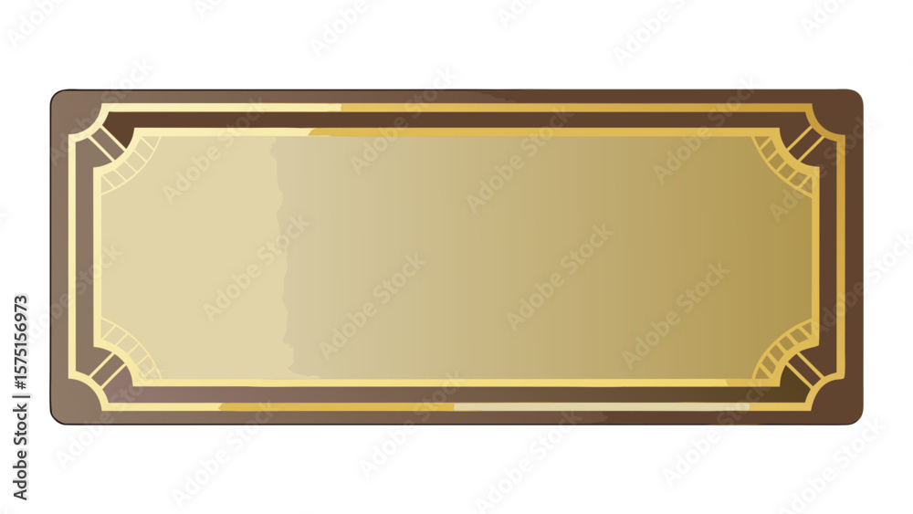 Poster decorative rectangular frame on a transparent background with elegant design elements