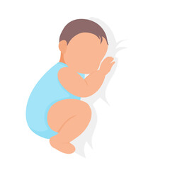 Sleeping Baby Vector Set in Various Cute Poses