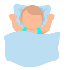 Sleeping Baby Vector Set in Various Cute Poses