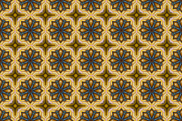 Seamless Background Graphic Fabric Tile Shape Fashion Perspective Geometric Visual Textile Interior Endless Luxury Digital Wallpaper Template Symmetric Cloth Art Texture Design Decoration Pattern.