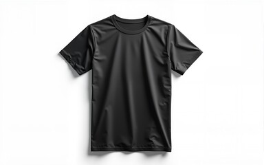 Black and white t-shirt mockup on an isolated background. High quality