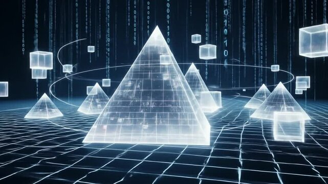 Digital Pyramids and Cubes in Cyberspace