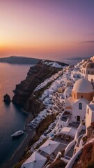 Fototapeta premium sunset over santorini