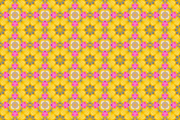 Seamless Background Graphic Fabric Tile Shape Fashion Perspective Geometric Visual Textile Interior Endless Luxury Digital Wallpaper Template Symmetric Cloth Art Texture Design Decoration Pattern.