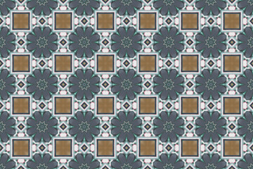 Seamless Background Graphic Fabric Tile Shape Fashion Perspective Geometric Visual Textile Interior Endless Luxury Digital Wallpaper Template Symmetric Cloth Art Texture Design Decoration Pattern.