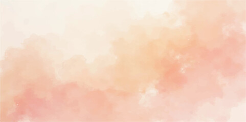 Abstract pink watercolour background with light texture and soft clouds © Rupa