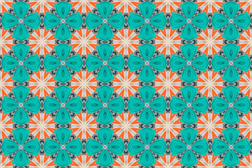 Seamless Background Graphic Fabric Tile Shape Fashion Perspective Geometric Visual Textile Interior Endless Luxury Digital Wallpaper Template Symmetric Cloth Art Texture Design Decoration Pattern.