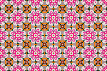 Seamless Background Graphic Fabric Tile Shape Fashion Perspective Geometric Visual Textile Interior Endless Luxury Digital Wallpaper Template Symmetric Cloth Art Texture Design Decoration Pattern.