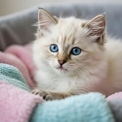 Lovely and cute baby kitten