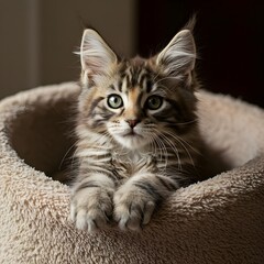 Obraz premium Lovely and cute baby kitten