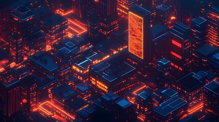 Cyberpunk Cityscape Neon Lights Digital Art