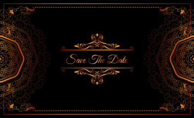 wedding invitation card design with empty text background