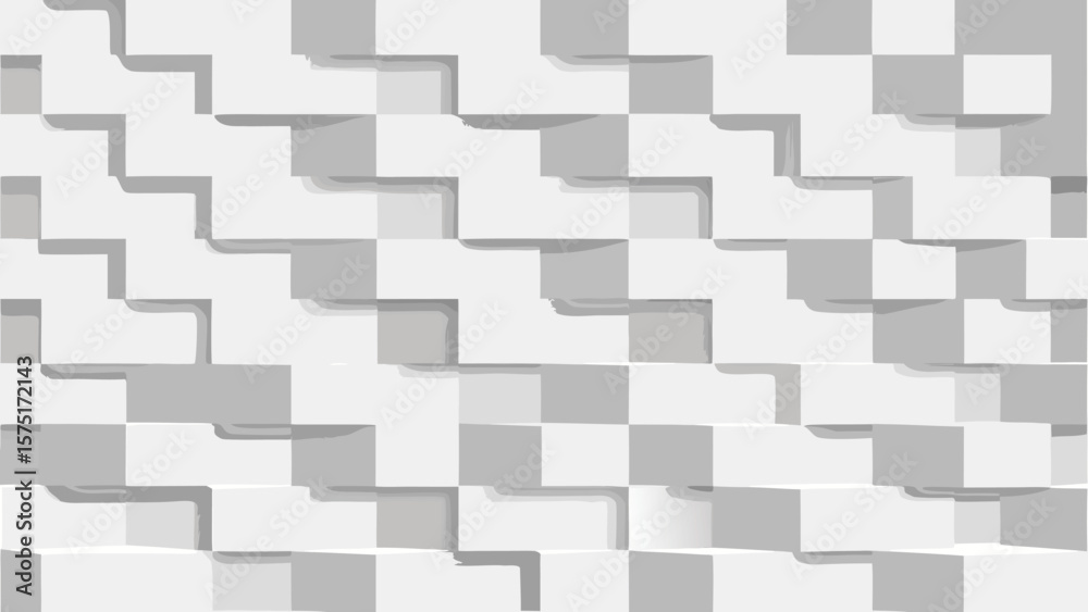 Poster abstract geometric pattern in gray and white creating a textured repeating design