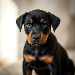 Fototapeta premium Lovely and cute baby puppy