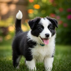 Fototapeta premium Lovely and cute baby puppy