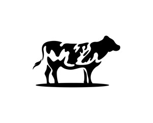 cow bull milk art style logo icon symbol design template illustration inspiration