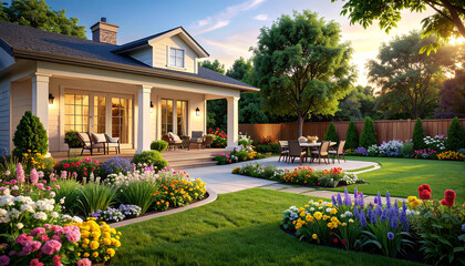 3d modeling and rendering of luxury backyard design
3