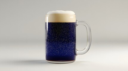 Refreshing Dark Beer in Glass Mug AI Generated Image