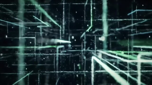 Data Pulse Pathways Abstract AI Signal Streams
