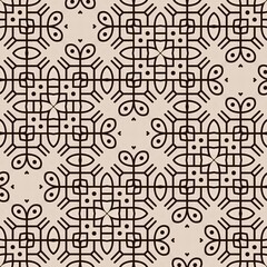 Vintage seamless floral pattern with elegant decorative elements