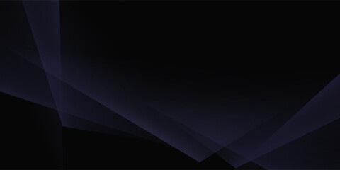 Modern black and blue abstract background. Minimal. Gradient. Dark gray banner with geometric shapes, lines, stripes, triangles. Modern vector eps10