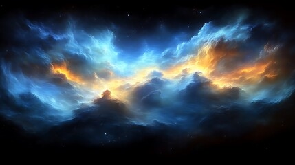 Fototapeta premium Colorful nebulae in deep space.