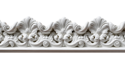 Ornate Architectural Detail: A close-up showcases an elegant, detailed architectural molding, displaying intricate patterns and textures, adding a touch of timeless sophistication.