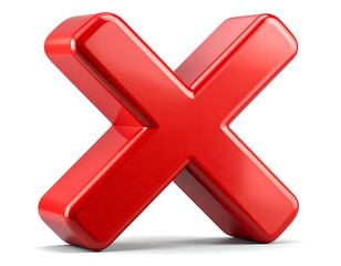 Obraz premium Red 3D cross symbol (2)