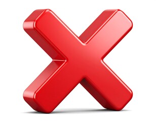 Red 3D X symbol (2)