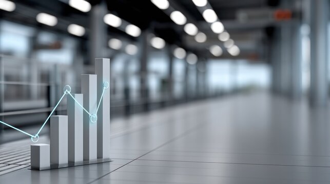 Graph showing growth in modern station