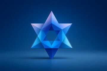 Abstract blue and white star design symbolizes Jewish traditions and values during festivals such as Rosh Hashanah and Hanukkah