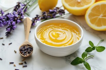 Create natural face masks for glowing skin using lemon, lavender, and fresh herbs