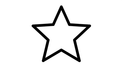 Simple black outline star