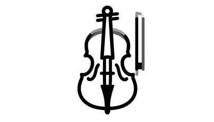 Simple black violin graphic