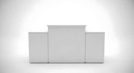 Minimalist podium stage for product display, presentation or announcement event