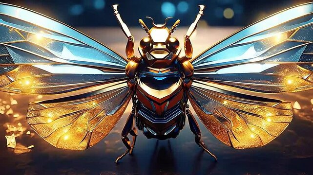firefly in Delfts Blauw realistis, highly detailedai, generatif