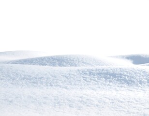 Snowy landscape, gently rolling hills