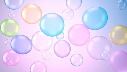 Colorful floating bubbles