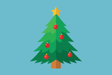 christmas tree vector illustration