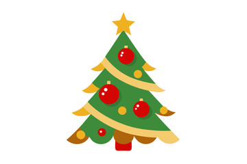 Obraz premium christmas tree vector illustration