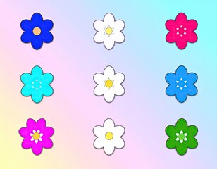 Colorful flower design