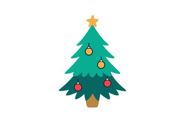 christmas tree isolated on white