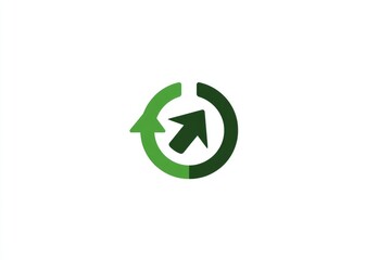 Green and dark-green circular logo with an upward arrow