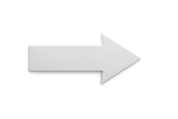 Simple white arrow pointing to the right on a transparent background, ideal for indicating direction or progress